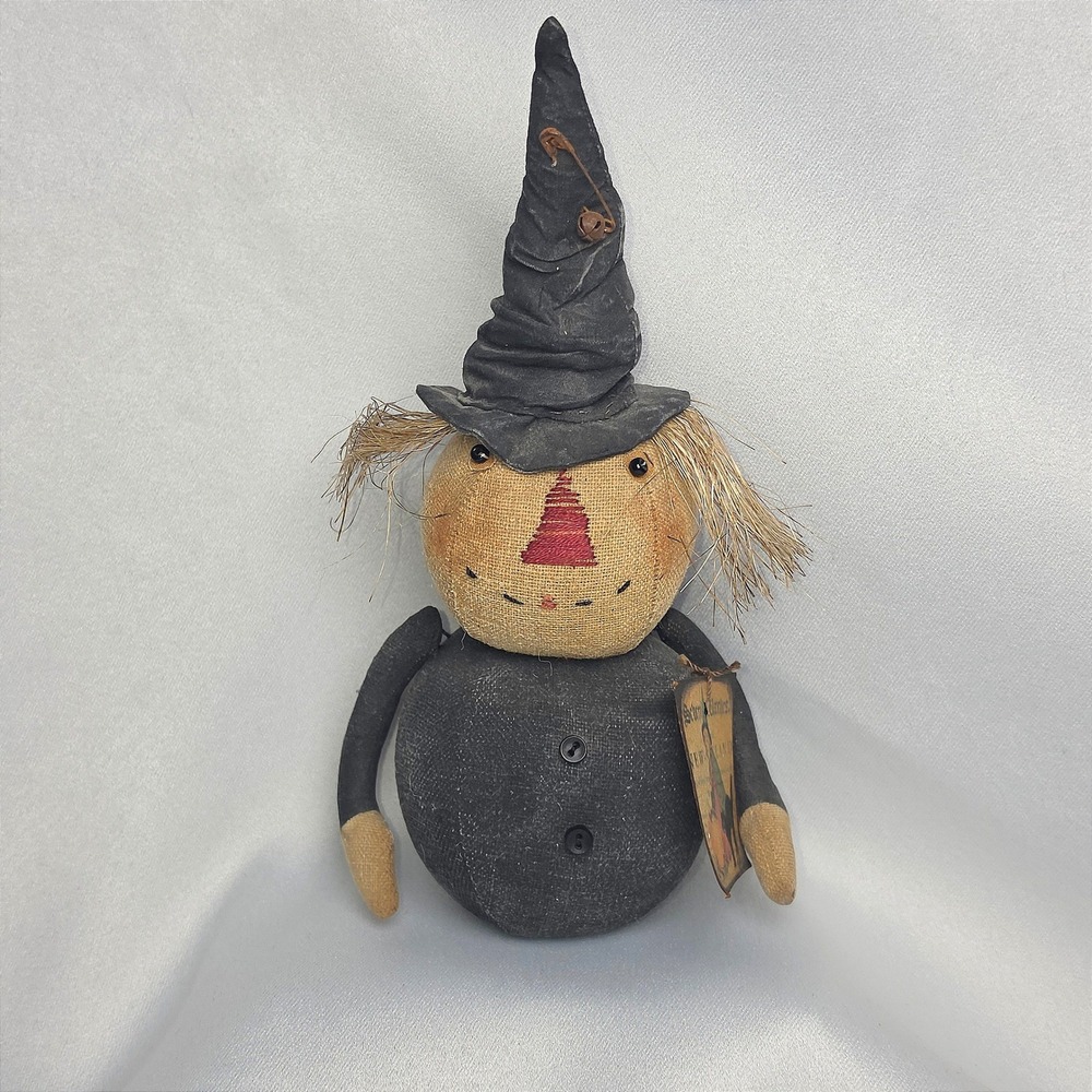 Signed Mona Holland 2012 Primitive Witch Doll My Old Crow Primitives Folk Art